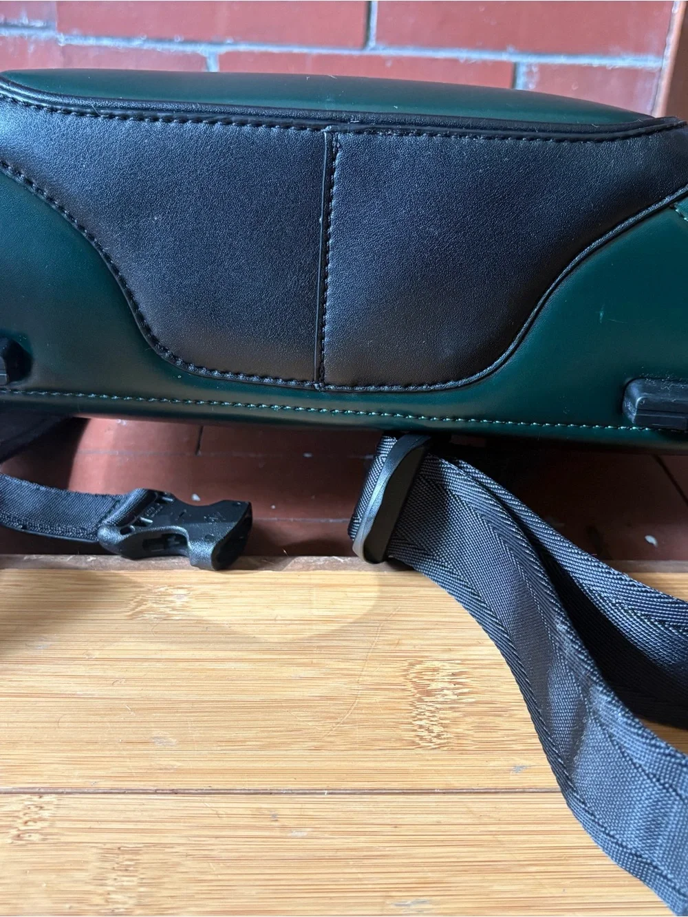 Green Japanese Leather Briefcase Backpack Bag